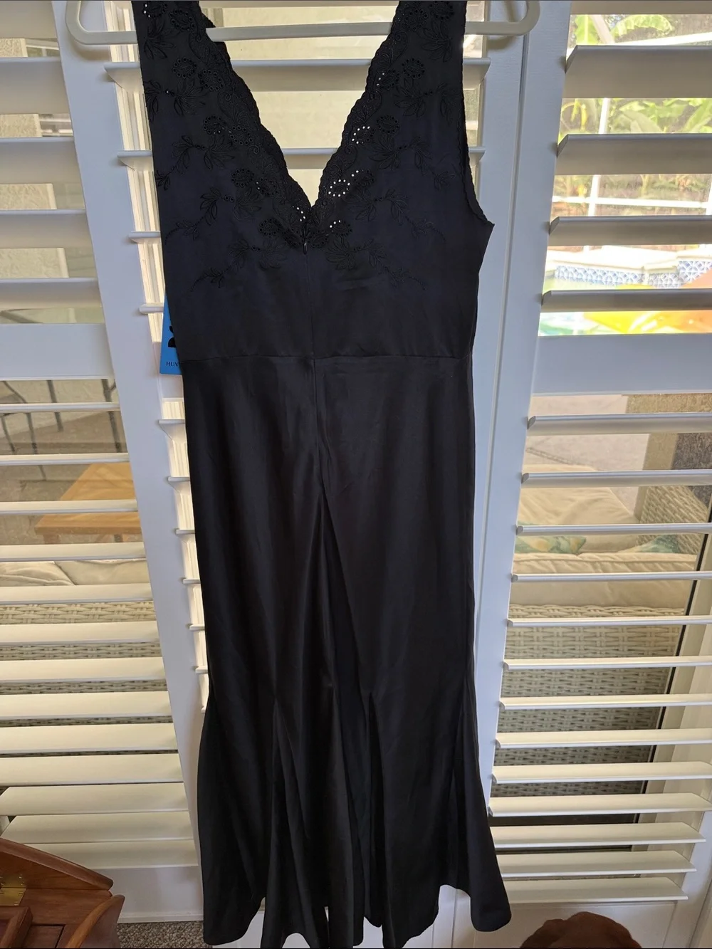 Hunter Bell NWT Size 4 Lulu Dress Black Embroidered Satin